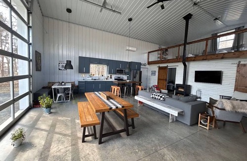 Balsam Lake Cabin | Balsam Lake modern shed cabin + sauna + outdoor shower