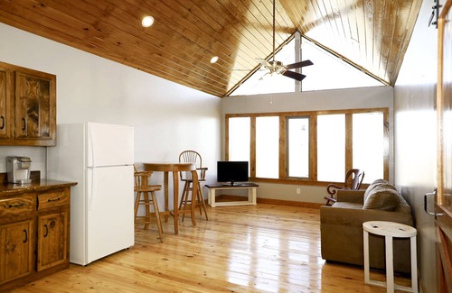 Big Creek House | Barn Loft Apt 2 with Lake & Mountain views & custom wood accents through out.