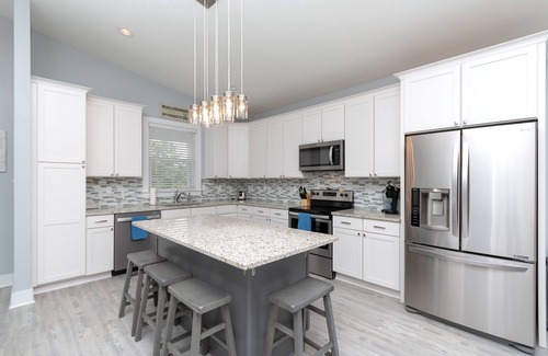 Mississippi City House | Beach house with gorgeous views, private green space, and steps to the beach.