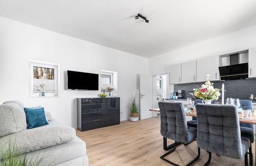 Gelting Apartment | Beach shell - ground floor, terrace, garden furniture, barbecue, parking space, shower room, TV