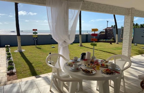 Sao Jose da Coroa Grande House | Beachfront House with Gourmet Area and Privileged Sea View