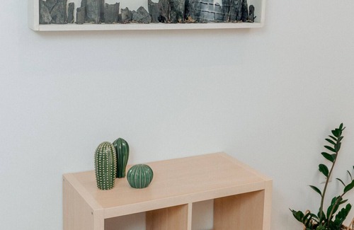 Nea Peramos Apartment | Beachfront Studio with Rooftop Barbecue, Stunning Sea Views, and Smart TV set...