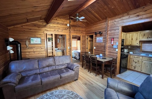 Almont Cabin | Beautiful 2 Bedroom Cabin on Taylor River with Private Hot Tub