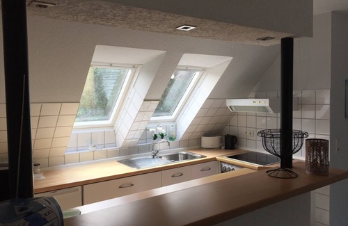 Bockel Apartment | Beautiful friendly apartment in Gyhum-Bockel on the A1 idyllic location with Waldblic