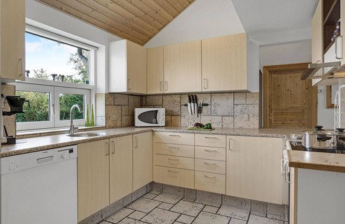 Helberskov Strand House | Beautiful home in Hadsund with sauna