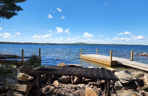 North Washington Ski Chalet | Beautiful Lakefront Home with Stunning Sunsets and Private Beach!