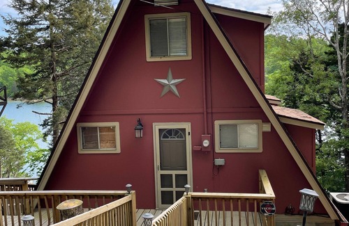 Speedwell House | Beautiful Norris Lake Front A-Frame with Private Dock in Speedwell, Tn .