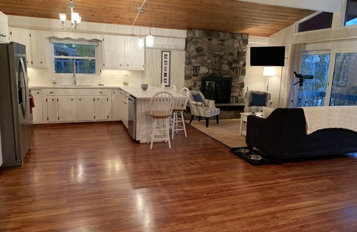 East Jordan House | Beautiful sloping view to water's edge on this Lake Charlevoix South Arm escape.