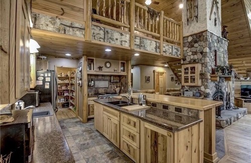 Trego House | Beautiful spacious secluded log home located feet from ATV/snowmobile Trails