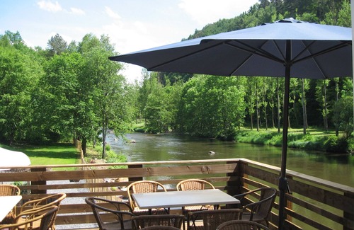 Stoumont Villa | Beautiful waterfront house with heated indoor pool, sauna, terrace.
