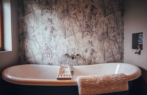 Montgomery House | Bespoke countryside retreat sleeping 4. Pet friendly with a hot tub and BBQ.