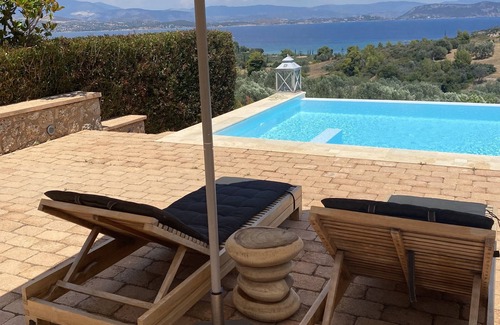 Agios Emilianos Villa | Big Blue Villa Porto Heli with Amazing View