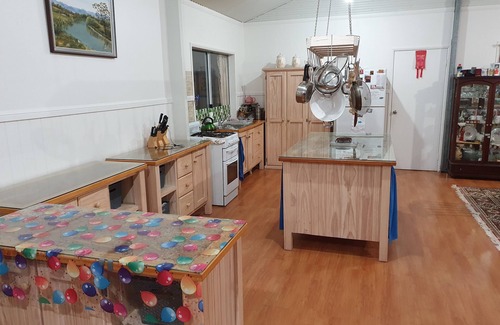 Orchid Beach House | Blue Horizon Orchid Beach Fraser Island open plan living with large BBQ area