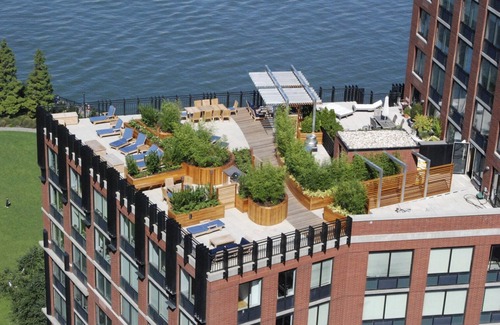 Battery Park City Apartment | Blueground | Battery Park City, rooftop, nr Hudson River