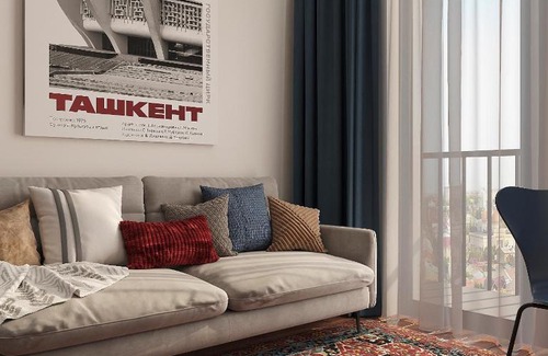 Tashkent Apartment | Blueloft 52 I Tashkent Apartment with Balcony