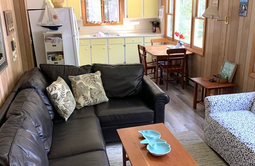 Lakewood Cottage | Boating, fishing, and swimming on Green Lake! Your own private beach near Acadia