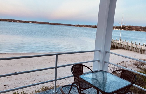 Pipes Cove Condo | Breathtaking Waterfront Greenport Village Condo, private beach, pool, tennis