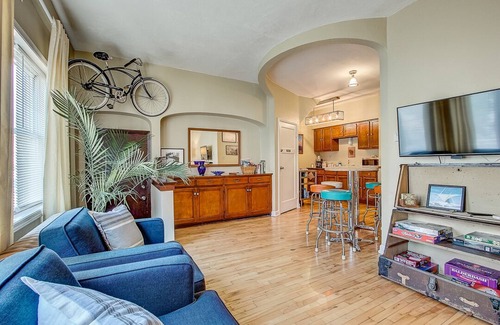 Brewers Hill Apartment | Brew City skyline flat.