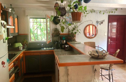 Garrigues Villa | Bright artist's villa, private saltwater pool, large trees, enclosed grounds