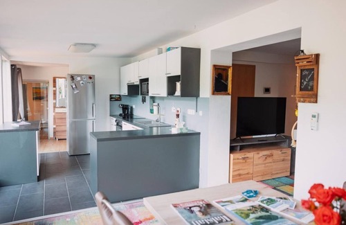 Sarmingstein House | Bungalow Donaublick mit Pool und Garten - Ferienhaus, Dusche, WC