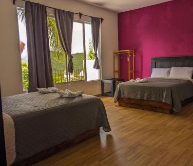 Xilitla Hotel | Céntrica habitación 2 camas queen - Gran Nehtolli #7