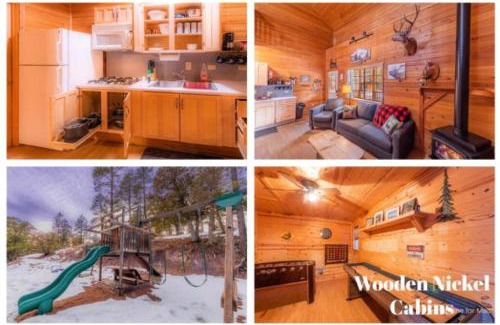 Christopher Creek Ski Chalet | Cabin#2 Elk Hallow - Pet Friendly - Sleeps 6 - Playground & Game Room