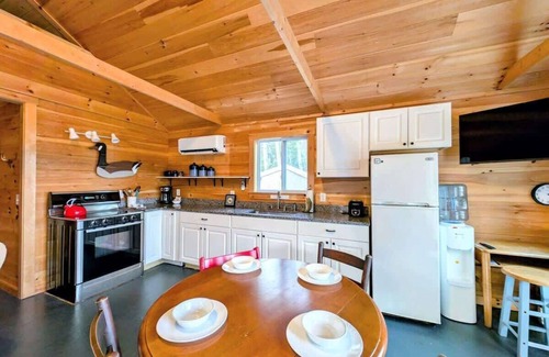 Franklin House | Cabin and Canvas Lakefront Retreat, family, beach, 1dog, fire pit