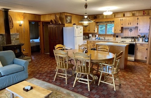 Rangeley Plantation House | Camp Chuck-a-luck - Nice log cabin with flat lawn to waterfront