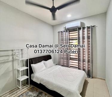 Kuantan House | Casa Damai Kuantan - near Taman Tas, SEMSAS, UMP,Airport, Uia, Matrik Gambang, Menara 188, 4bilik-3AC 1kipas, Ruang Tamu kipas
