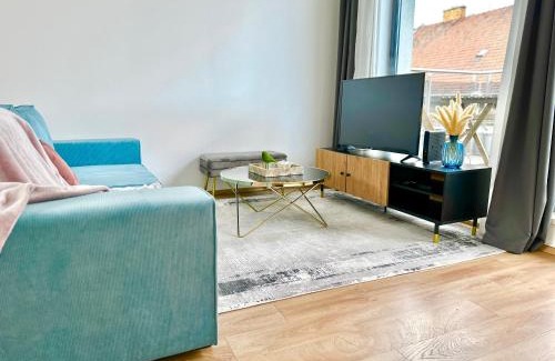 Nepszinhaz negyed Apartment | Central Apartment Budapest ~ Roof Terrace/AC/Indoor parking