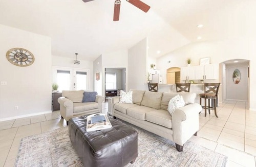 Pelican House | Centrally located, minutes to beachesnFamily friendly with private heated pool!