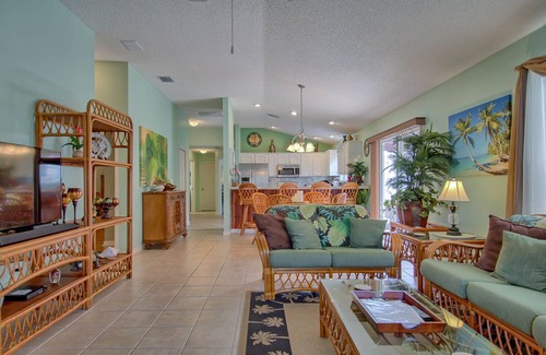 Mallory Square House | Centrally Located Pool Home with Golf Cart near Lake Sumter Landing!