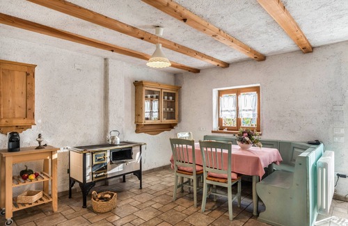 Sant'Orsola Terme House | Chalet 'Baita Al Rossat' with Mountain View, Whirlpool, Garden & Wi-Fi