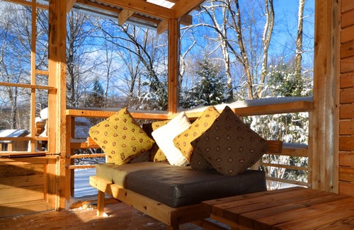 Sutton Ski Chalet | Chalet Sean, peaceful retreat on beautiful mountain brook and walk to river.