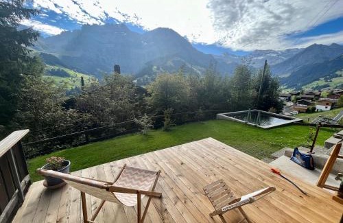 Adelboden Apartment | Chalet Sonnenheim, Wohnung mit Panoramafenster