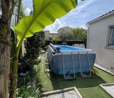Saint-Jean-de-Vedas Bed & Breakfast | Chambre dans maison individuelle avec climatisation