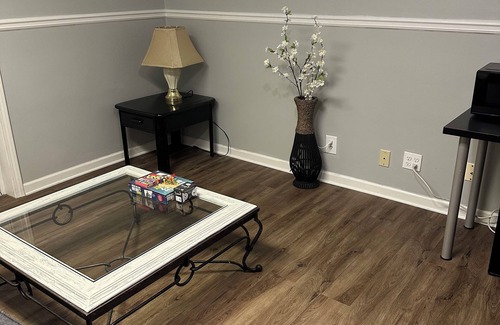 Macon House | Charming 2-bedroom garden level guest house with WiFi, AC in lovely Macon