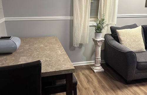 Macon House | Charming 2-bedroom garden level guest house with WiFi, AC in lovely Macon