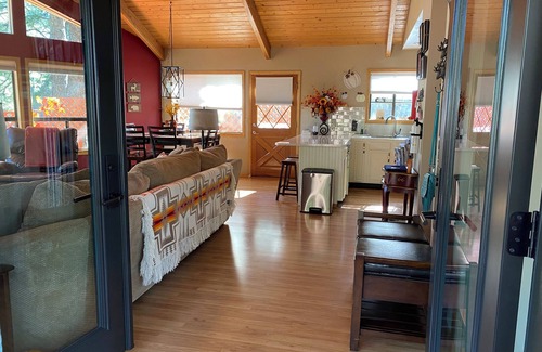 Kachina Village Cabin | Charming 2Br 2Ba cabin with big windows in the tall pines.