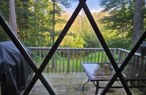 Wauksaukee Cabin | Charming 4+ bedroom log cabin among beautiful tall pines on a small trout stream