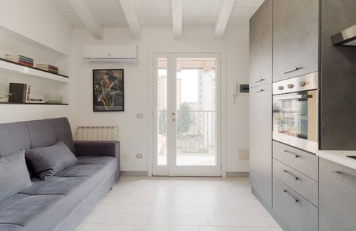 Isola del Bosco - Delle Corti Apartment | Charming 40 sqm apartment, ideal for up to 2 people, located on the fourth floor of a building with an elevator (NOT accessible to disabled guests).The property is located in Sesto San Giovanni, a residential neighborhood with plenty of amenities. The Se