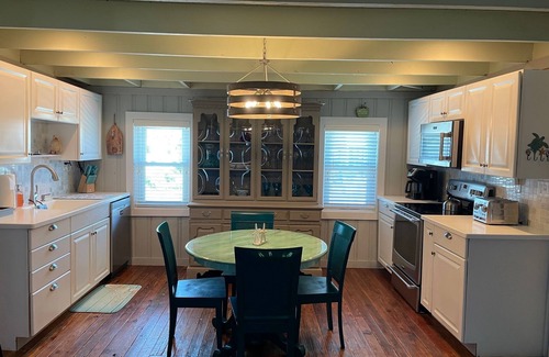 Long Beach House | Charming Beachfront Cottage Awaits You! Direct access to beach off deck/walkway.