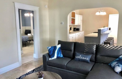 Wyandotte Apartment | Charming, Private Patio, Minutes to Detroit River