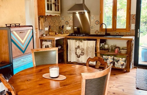 Saint-Julien-en-Born House | Charming wooden bohemian chalet for 2/3 guests near Contis