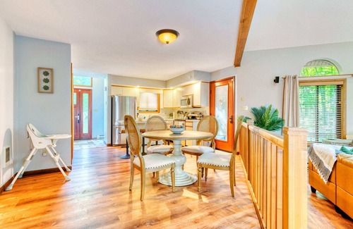 East Stroudsburg Apartment | Chic 3BR | Gas Fire Pit | Arcade | Deck