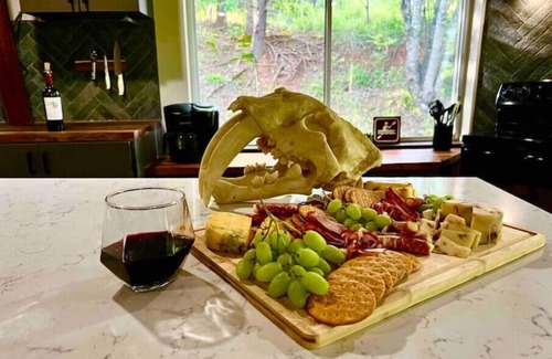 Alexander House | Chic Barndo Chalet Above French Broad River- Pano Mountain Views on 13 Acresn