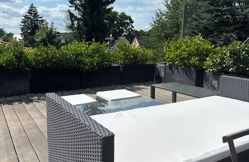 Obermenzing Apartment | Chic DG Whg 2 rooms + wellness bath + roof terrace (special conditions for monthly rent)