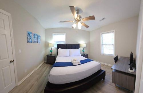 Goose Creek Villa | Chic Oasis: 3BR, 2BA, Private Deck