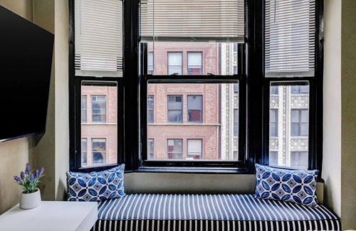 Central New York City Apartment | Chic Studio Steps from Times Square, Historic Building with Modern Amenities