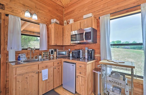 Milam County Cabin | Chic Thorndale Cabin w/Fire Pit & Paddleboat!